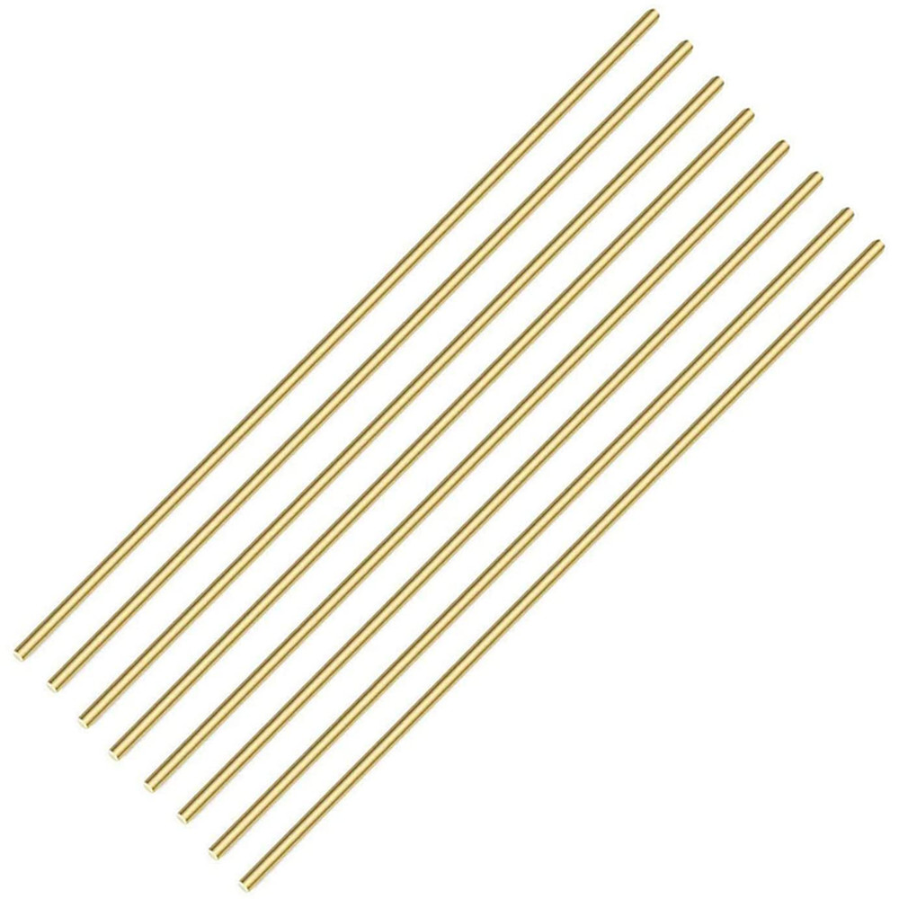 8 PCS 4mm/ 5/32 Inch Brass Rod Brass Round Stock Lathe Bar Stock Kit Solid Brass
