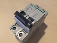 Schneider 24982, Miniature Circuit Breaker Multi-9, C60, C60N, 2A, 2P, C (NOS)