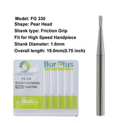 Wave Dental Surgical Carbide Burs FG SURG 25mm FG 19mm Latch Burs LA HP Straight