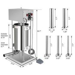 ROVSUN Commercial 15L Sausage Stuffer Maker Machine Catering Kitchen Food Meat