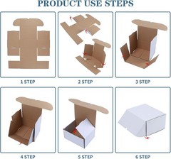 12x10x6 White Shipping Boxes Set of 15, Corrugated Cardboard Mailer Boxes for…