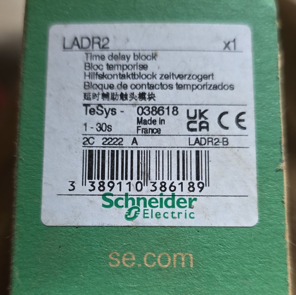 Schneider Electric TeSys Time Delay Block LADR2 (MPN LADR2) 1-30s