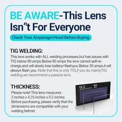 Auto Darkening Welding Lens 2×4.25, Shade 11, True Color, Fits Pancake & Pipelin