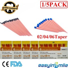 Dental Gutta Percha Points.02/.04/.06 Taper For Root Canal Endo Treatment 1/5Box