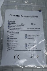 Franklin Size M Stainless Steel Chain Mail Protective Glove 5-Finger Reversible