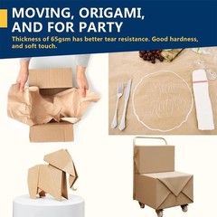 17.5 x 1200 Brown Kraft Paper 50 lb Basis Thick Roll Packaging Shipping NEW**