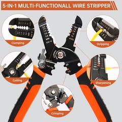 Wire Strippers Crimping Pliers Tool 5in1 Crimper Cutter 10-20 Awg Electric Wire
