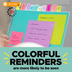 Post-it Flags and Tabs Value Pack, 4 inches x 0.5 inches, Multi-color