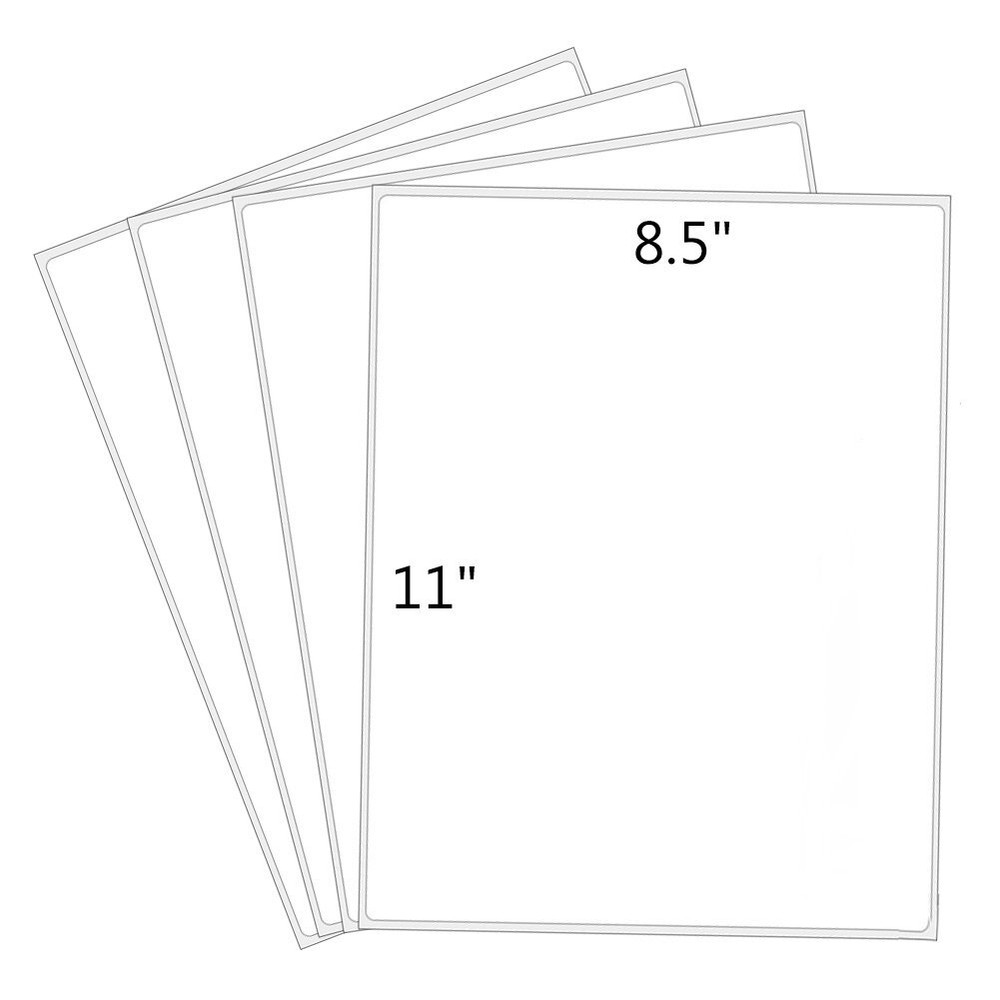 100-2000 Premium Full Sheet Shipping Labels 8.5″x11″ Round Corner Self Adhesive