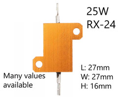 ‌25W RX24 Aluminum Wirewound Resistors 5% Tolerance J Type 0.01-30K Ohm 2PCS‌
