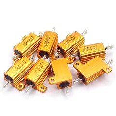 5W/10W/25W/50W/100W/200W-500W Golden Aluminium Metal Resistor Wirewound 0.1-10KΩ