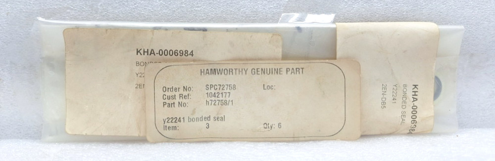 HAMWORTHY H72758/1 Y22241 BONDED SEAL LOT OF 6 PCS NEW FAST SHIPPING