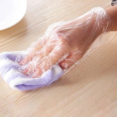 100pcs Disposable Plastic PE Gloves for Kitchen Cooking Cleaning Food Prep New
