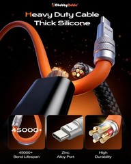 Solo-Flex 2-in-1 USB-C Cable with Apple Watch Charger, Built-in 5W Magnetic C…