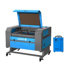 OMTech 28×20 60W CO2 Laser Engraver Cutter with Autofocus CW5200 Water Chiller