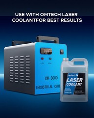OMTech Water Chiller CW-3000 for 40W 50W CO2 Laser Engraver with 2 Pack Coolant