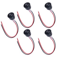 10 Amps 12 Volts 5Pcs 12V Round Rocker Switch AC 6A/250V 2 Position On/Off
