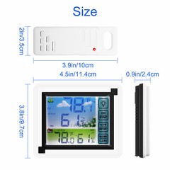 Digital LCD Display Thermometer Wireless Indoor & Outdoor Weather Station 24HRs