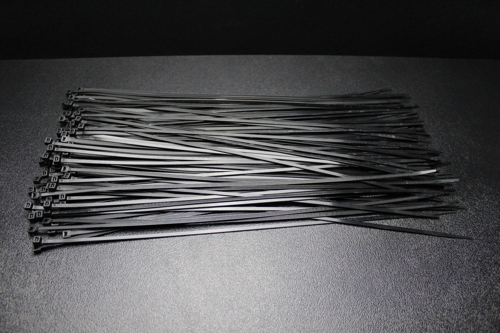 200 PK 18 IN ZIP TIES NYLON BLACK 50 LBS UV WEATHER RESISTANT WIRE CABLE BCT18