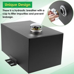 5 Gallon 14 Gauge Steel Hydraulic Fluid Reservoir Tank 1.5″ Inlet 0.75″ Outlet