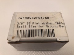 3/8” Stainless 18-8 Flat Washers, CCC “616”, OD-.625 ID-.390 (Box Of 100 Pcs.)