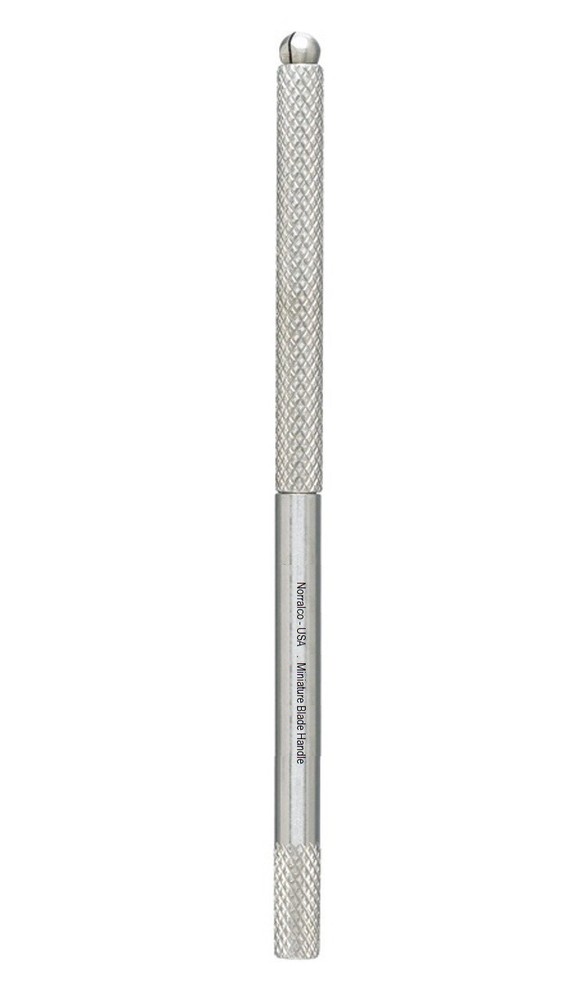12 Miniature Blade Handle, 5″, with Self-Locking Chuck, Round Knurled, 3K Type