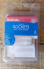 True Value 4 Pack Plastic Sockets for Caster Wheels – Fits 1” Hole