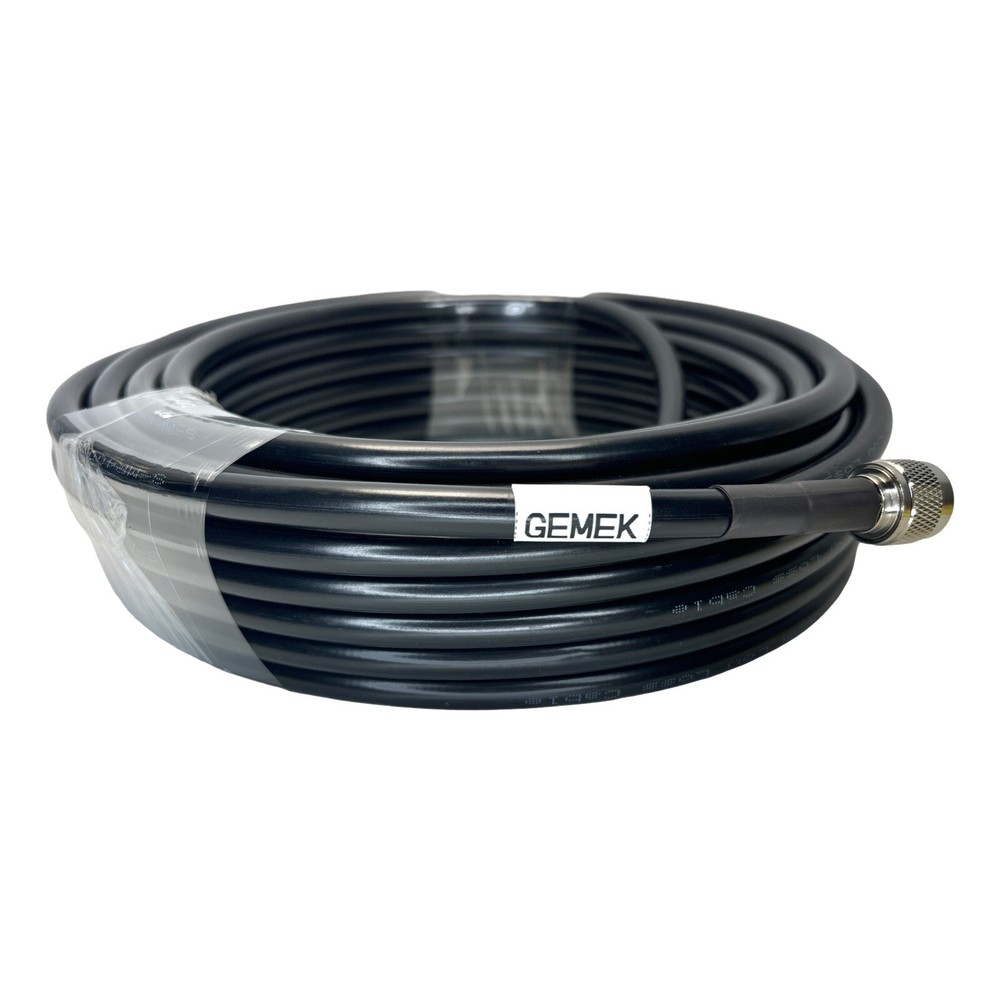 GEMEK 50ft N Male to N Cable, Low Loss S-MR400 Extension 50 ft, Black