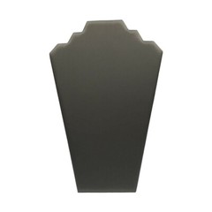 12-1/2″ High Slate Gray Leatherette Necklace Pad with Easel Jewelry Display