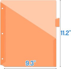 Multicolor Binder Dividers 48 Count with Pockets & Tabs for 3 Ring Organizer