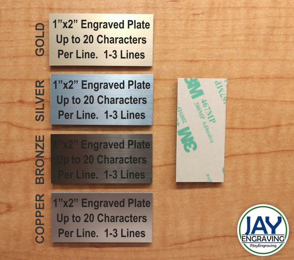 Custom Engraved 1×2 Plate – Adhesive-Backed Personalized Customized Sign Plaque