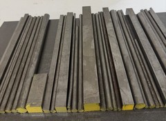 1018 Steel Bar Stock Lot – Round & Square – 34 PCS – 21.50 LB Total