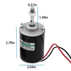 12V 30W Permanent Magnet DC Motor, 3000RPM High Speed CW/CCW Electric Gear…