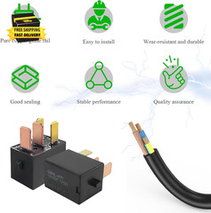 4 PCS Car AC Relay, G8HL-H71-12VDC 4 Pins AC and Starter Relays, Multiple Power