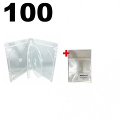 100 PREMIUM STANDARD Clear Blu-Ray 6 Disc Cases 14mm & 100 OPP Bags