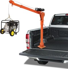 1100 LBS Hydraulic Truck Crane 360° Swivel Hitch Mounted Crane Truck Bed Lift