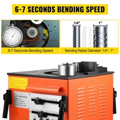 VEVOR 1″ #8 Electric Rebar Bender w/ 2 Foot Controls RB-25 Bending Machine