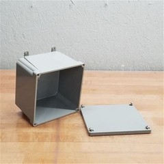 Carlon 6 in. x 6 in. x 4 in. Gray Electrical PVC Junction Box – E987R-3-HD