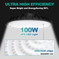 100W UFO Led High Bay Light Commercial Industrial Warehouse Factory Shop Light