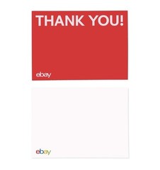 EBAY Thank You Cards Pack of 100 Cards in Red, Blue, Green, Yellow NEW & SEALED