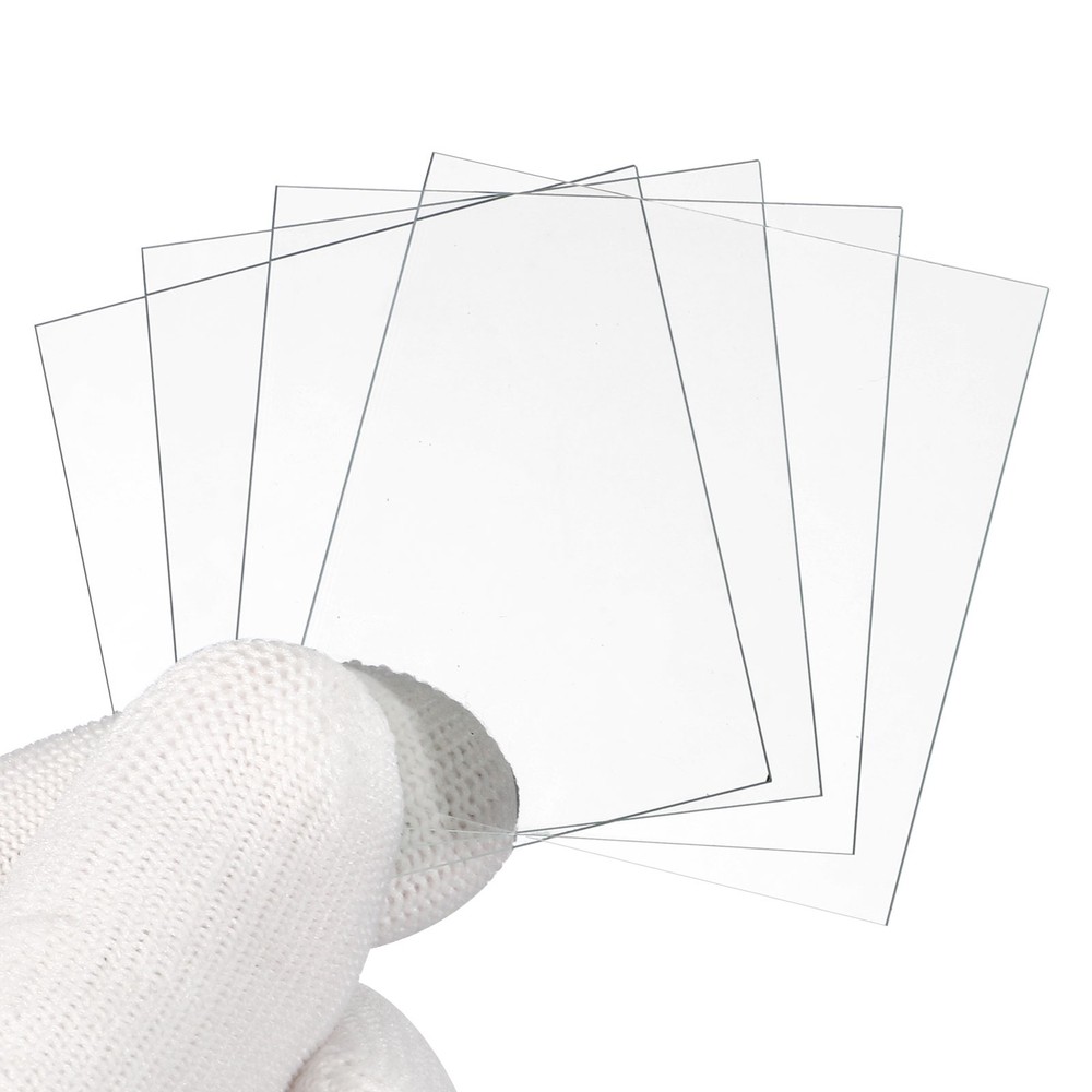 50x50mm Glass Streak Plate, 4pcs Lab Glass Slides Microscope Glass Slides