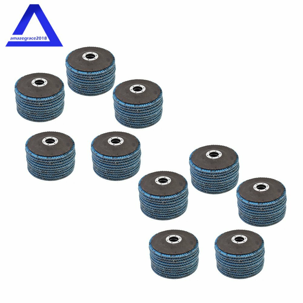 100Pack 4-1/2″x7/8” 80 Grit T29 Premium Zirconia Flap Disc Sanding Grinding