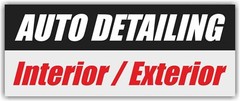AUTO DETAILING Interior Exterior Advertising Banner Vinyl Sign cleaning car wash