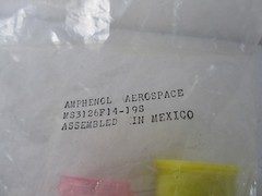 MS3126F14-19S Amphenol Mil Spec Connector New, Still Sealed w/ Pins