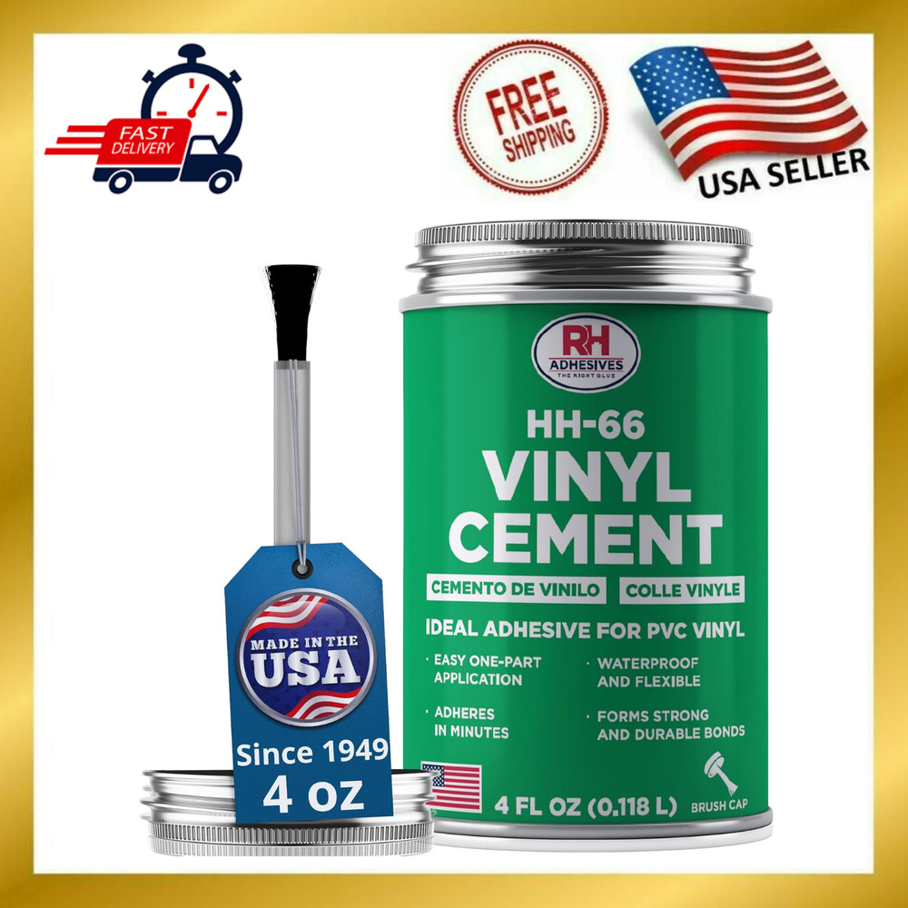 HH-66 Toluene Free Vinyl Cement 4 Oz – Vinyl Adhesive, Cement Glue, Industrial C