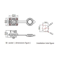 7 Pin Power Signal Connector Male Plug & Female Socket Outdoor Waterproof IP67