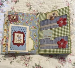 Handmade Keepsake Journal 14 double sided pages, “Whimsical Animals”