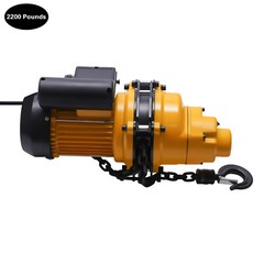 Electric Chain Hoist Single Phase Crane Hoist 2200 lbs Load 13 ft Lifting 1500W