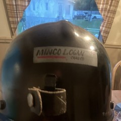 This is a custom air painted hard hat with mingo Logan and gov bob wise of wv