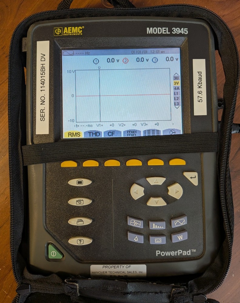 AEMC 3945 Power Quality Analyzer PowerPad 3 Phase PQA 3000A